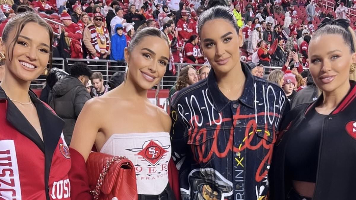 taylor-alert-–-olivia-culpo-and-kristin-juszczyk-–-who-designed-taylor-swift’s-travis-kelce-jacket-last-week-–-lead-the-wags-out-in-force-for-49ers-vs.-packers-–-while-simone-biles-kisses-green-bay’s-jonathan-owens-before-the-game