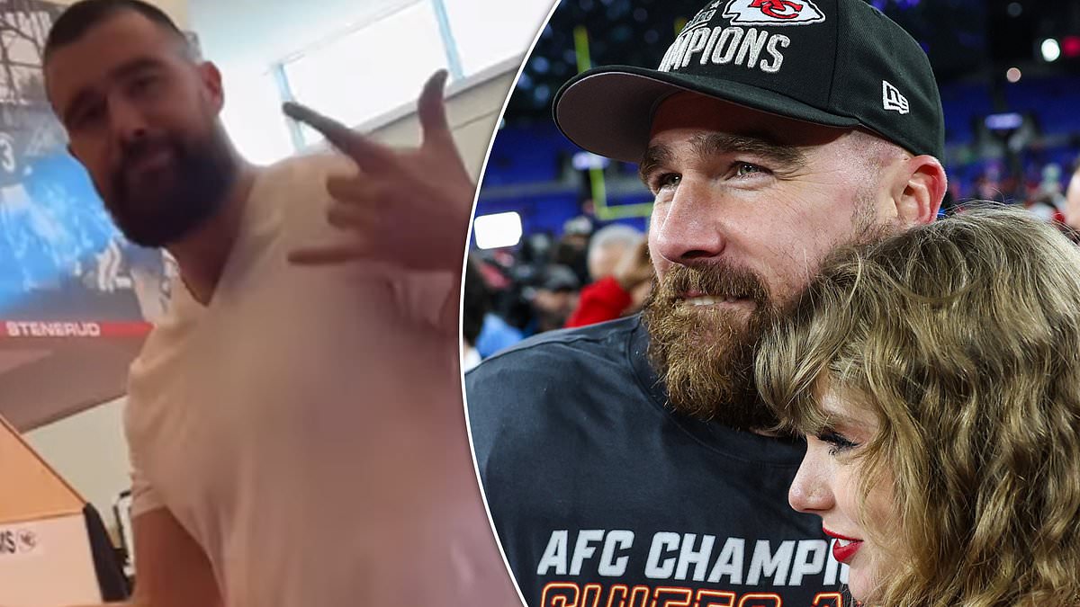 taylor-alert-–-wrong-sport,-trav!-kelce-plays-basketball-with-his-teammates-in-the-kansas-city-chiefs-locker-room…-hours-after-sealing-his-spot-in-the-super-bowl-(and-packing-on-the-pda-with-girlfriend-taylor-swift!)